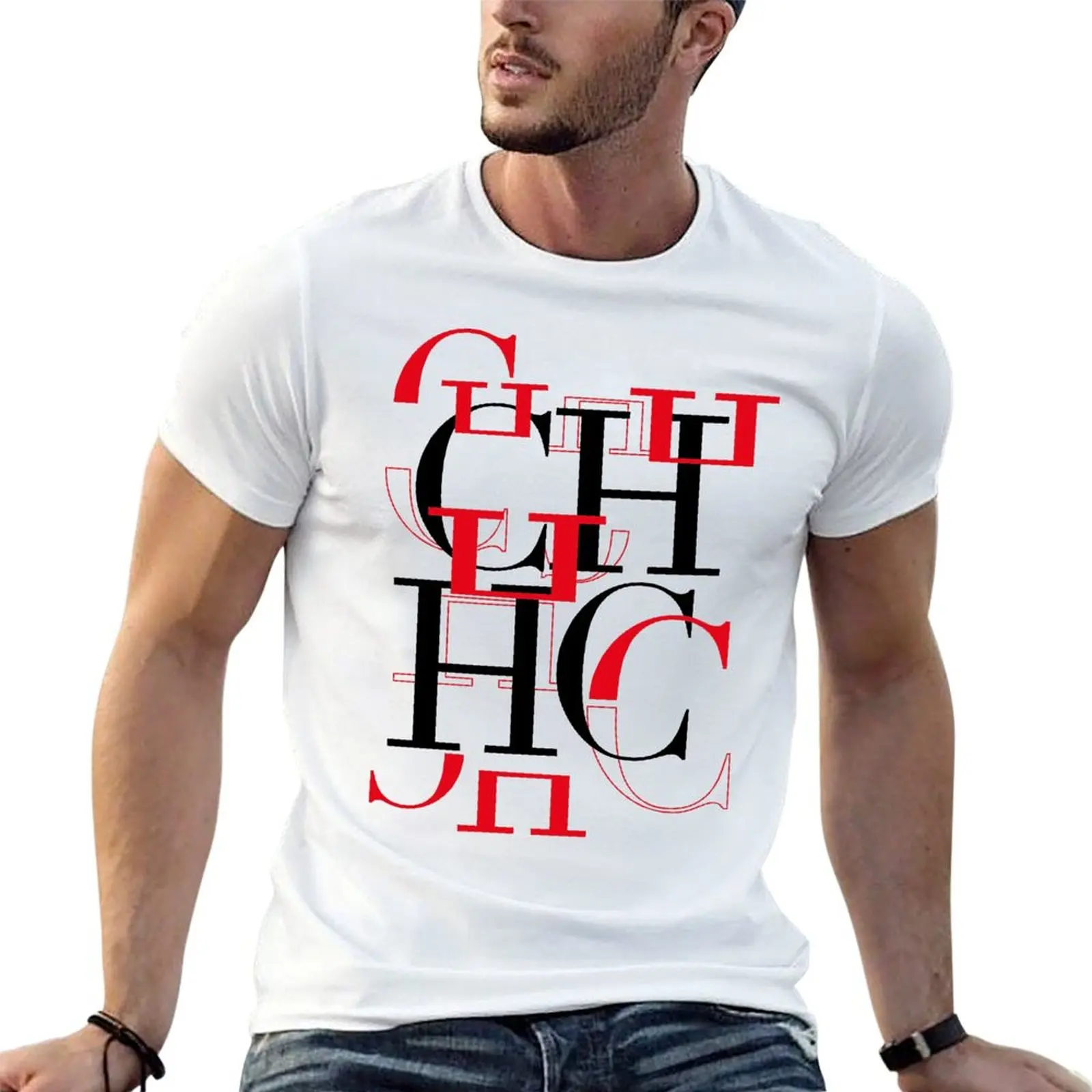 CHCH-camiseta extragrande de ginástica masculina, tops casuais, camiseta monocromática, roupas esportivas, camisetas, roupas esportivas, 2021