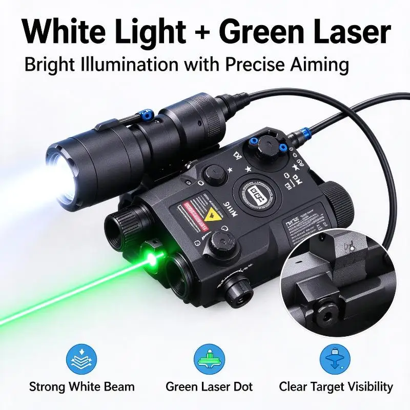 Remote Switch Controlled Green Laser Strobe Flashlight, Tactical 3-Mode Laser Indicator For Toy Accessorization