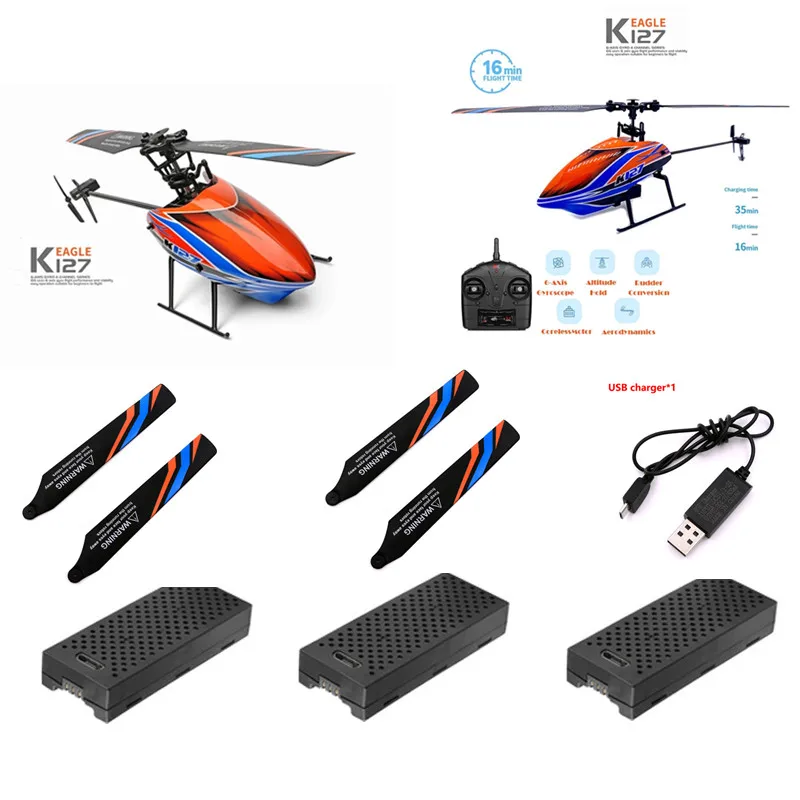 K127 RC Helicopter Battery Accessories Original Battery Propeller for K127 RC Dron Battery K127 Helicopter Original Battery Toy