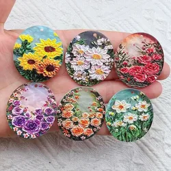 10pcs Lovely Sun Flower Charms Acrylic Embellishment Pendant For Hairpin Scrapbooking DIY Jewelry Accessorie