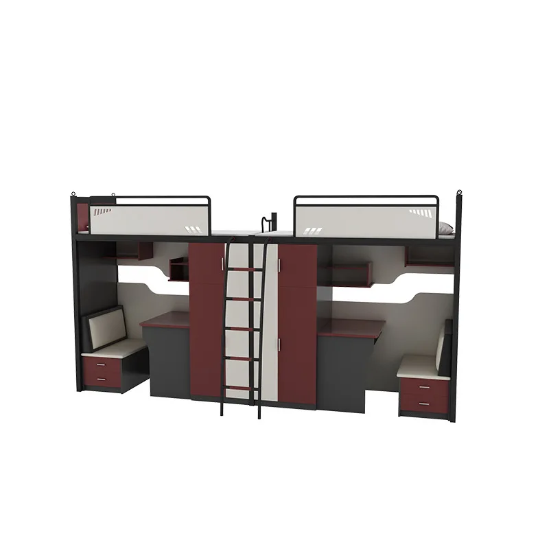 

Iron bed room Combined furniture Dormitory Lower table Cabinet Metal upper bunk School apartment University upper bunk