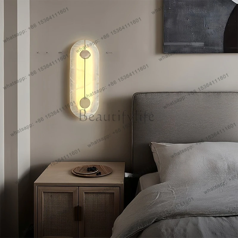 Cross-border American marble hotel corridor marble marble luminous object