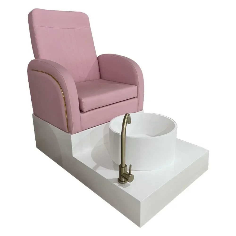 

Factory Supply Salon Furniture Nail Salon Foot Spa Pedicure Chairs Pink with Basin for Nail Spa Beauty Salon Living Room