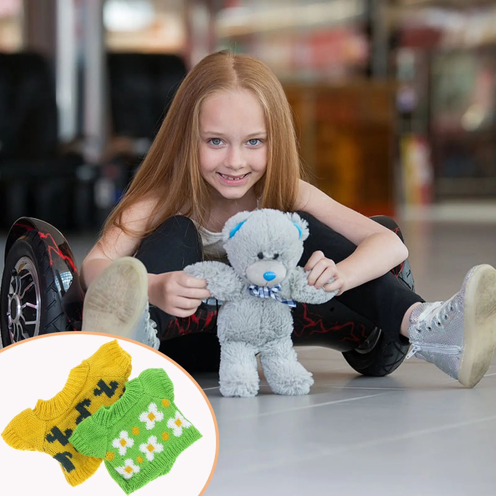 2Pcs Soft Cotton Bear Sweaters 30Cm Fit Versatile Replacement Clothes for Stuffed Animals Cute Charm Personality Adding
