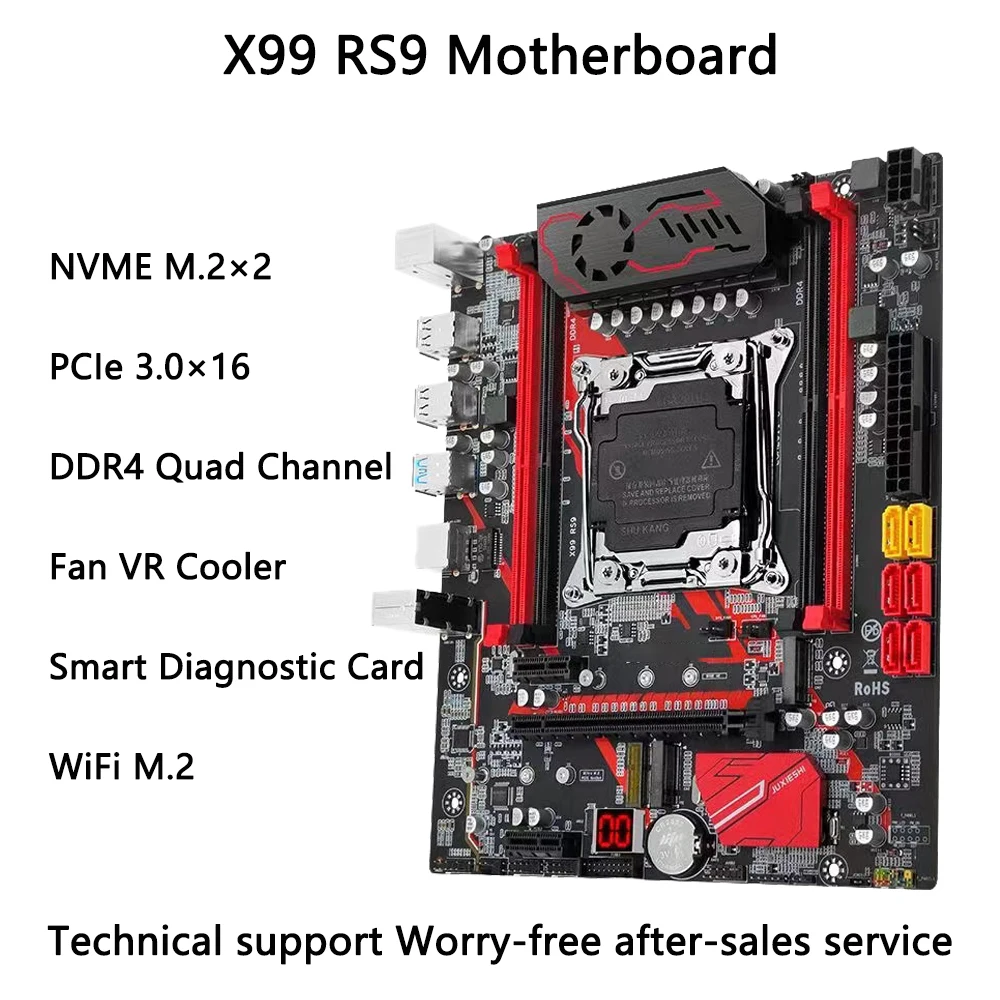 NEW X99 RS9 Motherboard support Intel LGA 2011-3 CPU 128GB DDR4 RAM Four channel SATA PCI-E M.2 Slot