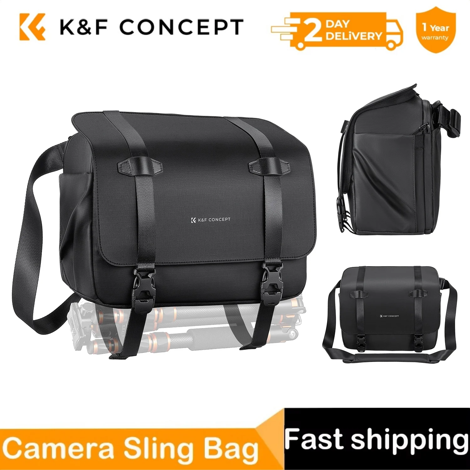 

K&F Concept 10L Camera Sling Bag Universal Photography Shoulder Backpack Crossbody Bag for Sony Nikon Canon DSLR/SLR Camera Bags