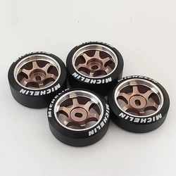 25mm Out Diameter Metal Wheel Hub&Logo Tires for 1/28 Mini-Z Mini-Q Mini-D Wltoys K989 RC Drift Car