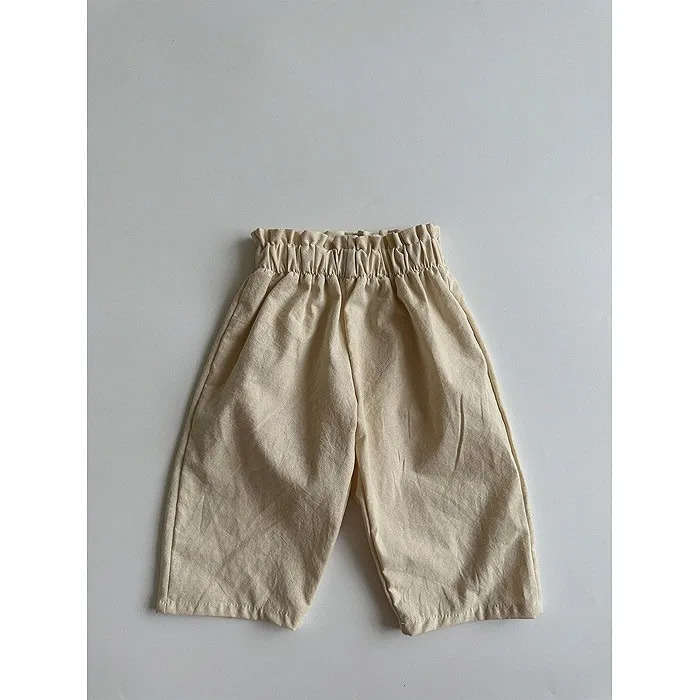 2024 Summer New Baby Casual Pants Thin Cotton Children Loose Trousers Fashion Girls High Waist Harem Pants Children Boys Pants