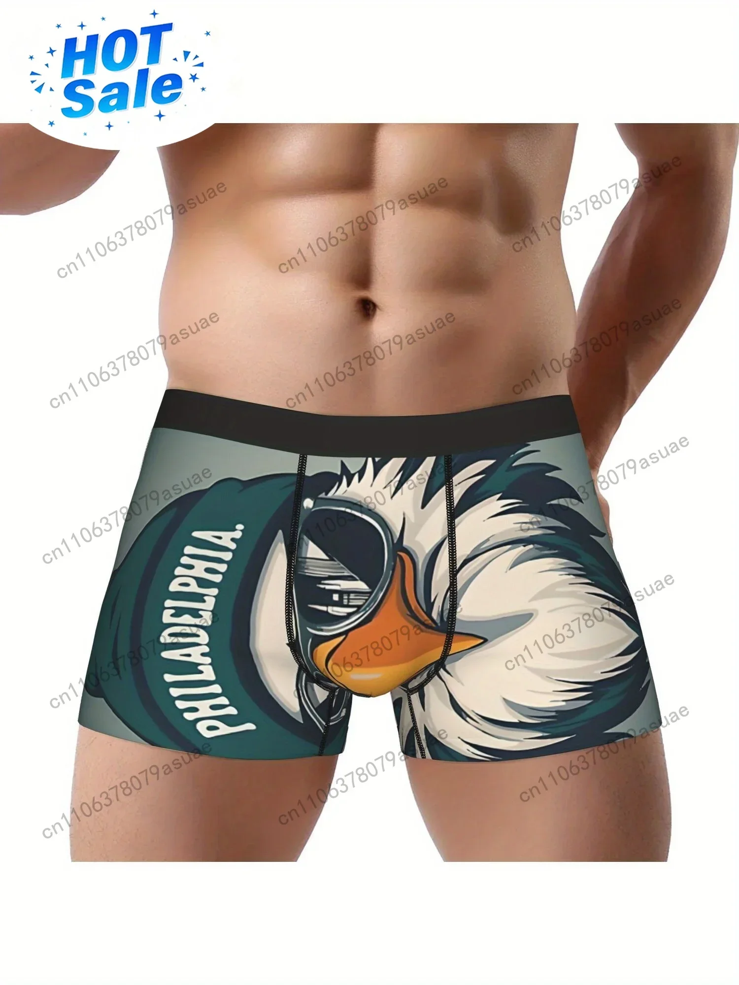 [Philadelphia Fan Boxer Briefs] Philadelphia Fan Boxer Briefs - 1pc Breathable Mesh Ventilated Underwear with Team Logo & Fashio