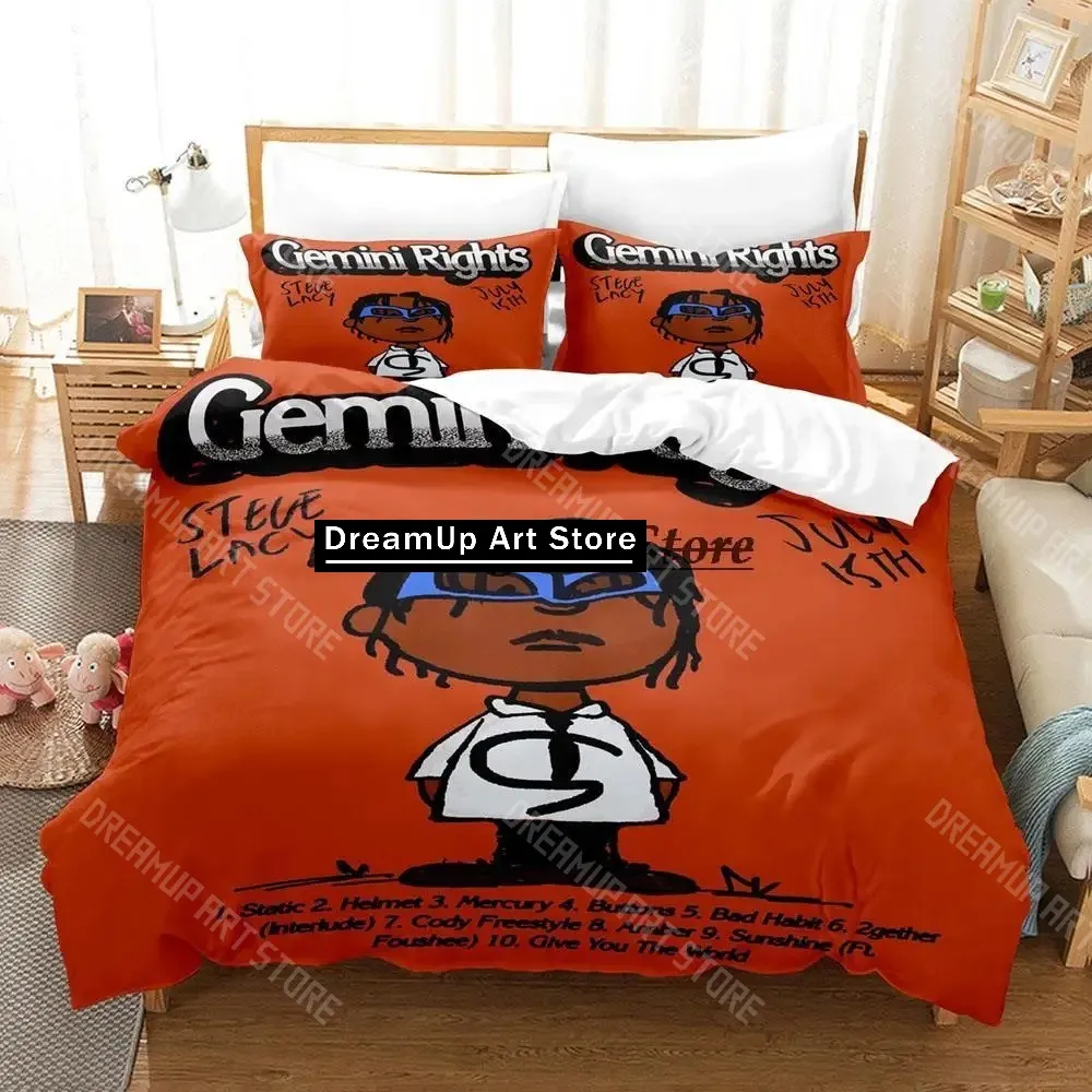 3D Printed Steve Lacy Music Artist Bedding Set for Boys Girls Duvet Cover Pillowcase Twin Queen King Full Single Double Sizes