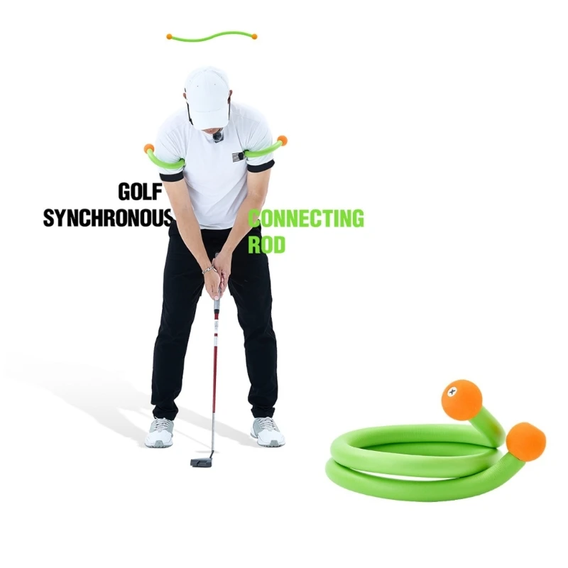 

Тренажер для позы гольфа для синхронизации рук и тела, активация ядра, стабильность положения и измерение вращения бедра 24BD