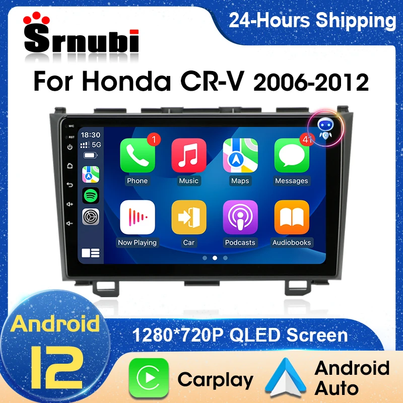 

Srnubi 2 Din Android 12 Car Radio For Honda CR-V 3 RE CRV 2006-2012 Multimedia Video Player Navigation GPS Carplay DVD Stereo