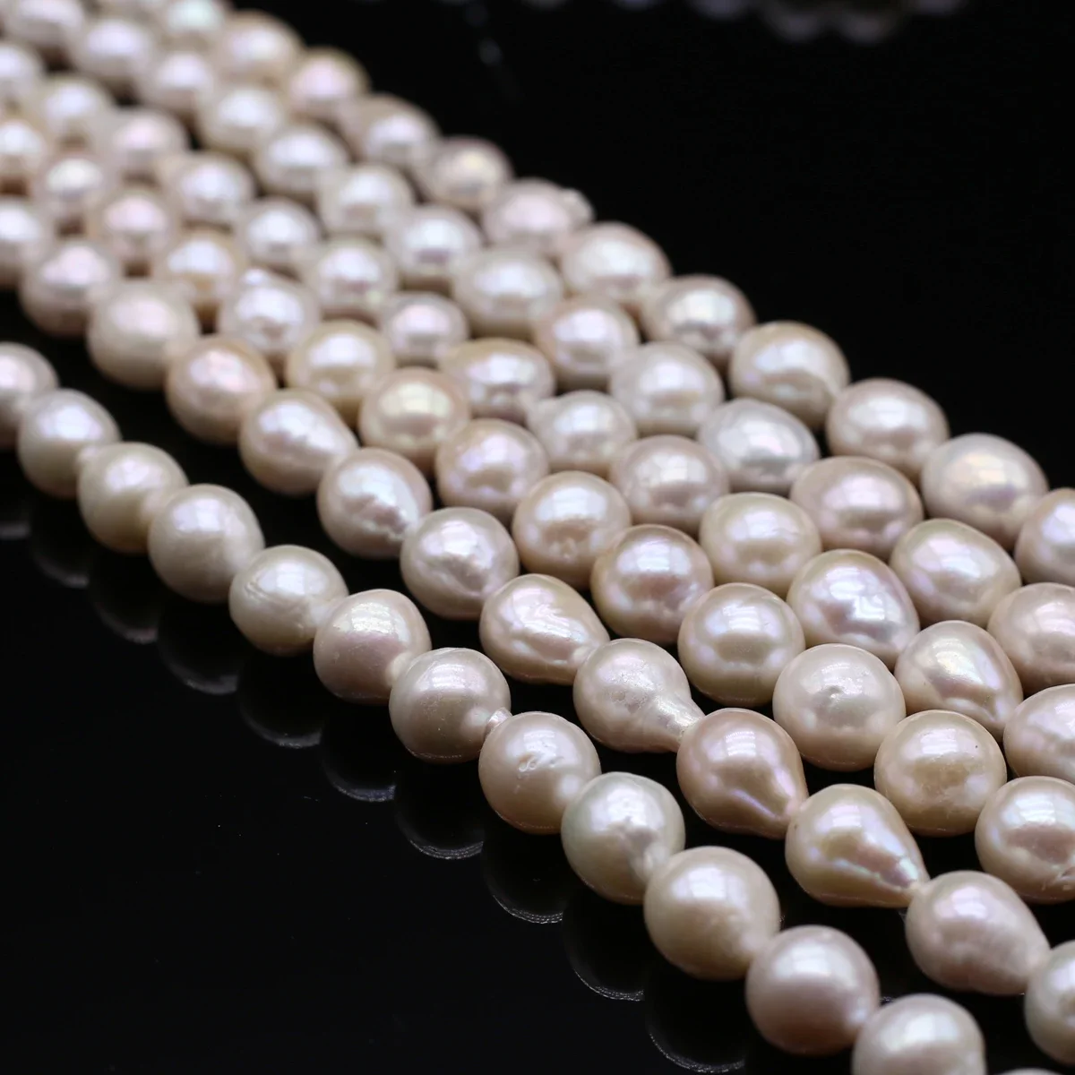 

Natural Freshwater Baroque Pearl Oval Beaded Jewelry Making DIY Necklace Bracelet Waist Beads Accessory Gift 10-12mm