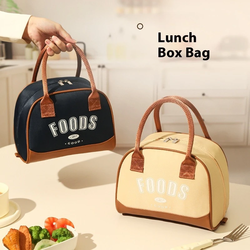 

Женская сумка для обеда, коробка для пикника, толстая сумка для обеда из алюминиевой фольги, портативная термосумка для обеда, изолированная сумка большой емкости