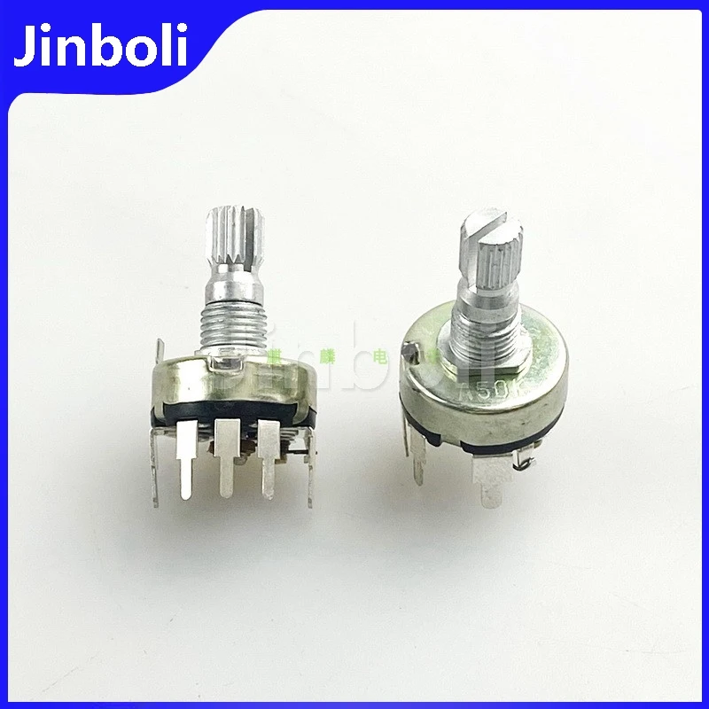 3PCS RV17 Type 5-Pin Vertical A50K With Switch Single Amplifier Audio Speaker Volume Adjustment Potentiometer Flower Shaft 15mm