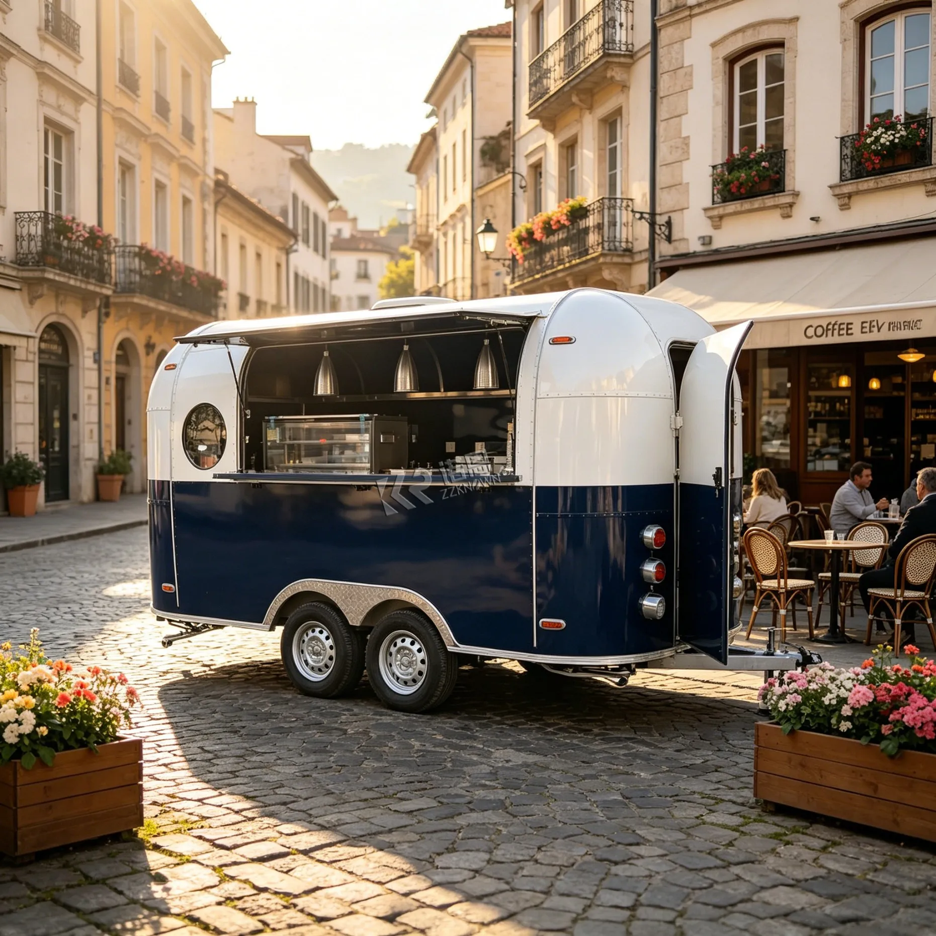 Outdoor Food Concession Van Commerical Use Food Truck customized Mobile Fast Coffee Trailer