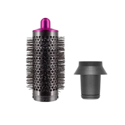 Cylinder Comb and Adapter for Dyson Airwrap Styler / Supersonic Hair Dryer Accessories,Curling Hair Tool,Rose Red & Gray