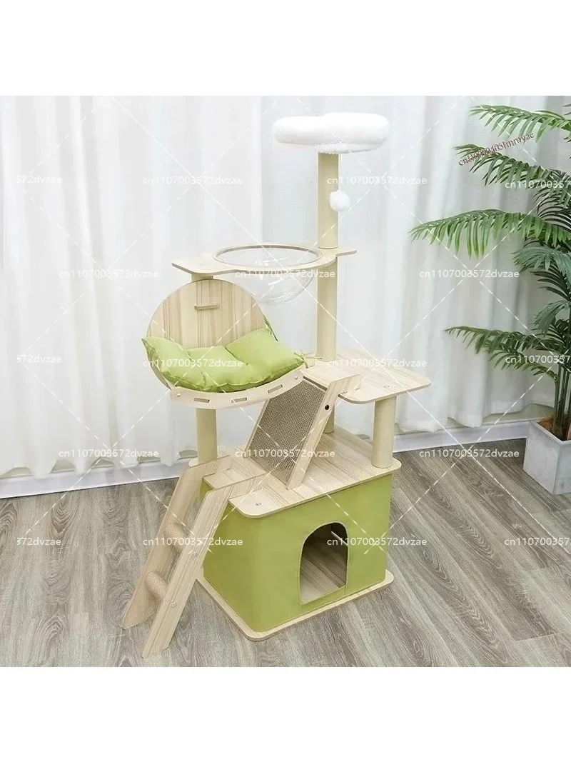 Integrated Cat Scratching Tree with Climbing Features for Cats