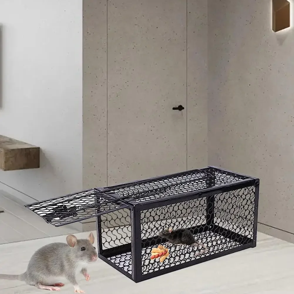 Self-locking Mousetrap Safe Firm Iron Net Household Mouse Catcher Metal Reusable Humane Indoor Outdoor Rat Trap Rat Cage