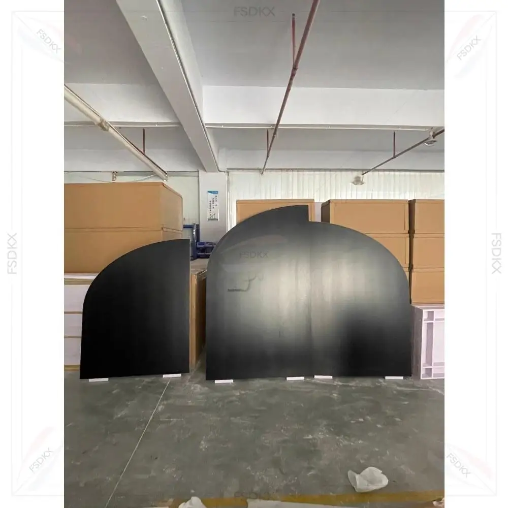 

Wedding Supplies Black Color Happy Birthday Pvc Panel Backdrop Arch Wall Backdrop for Party Stage Decoration Ideas
