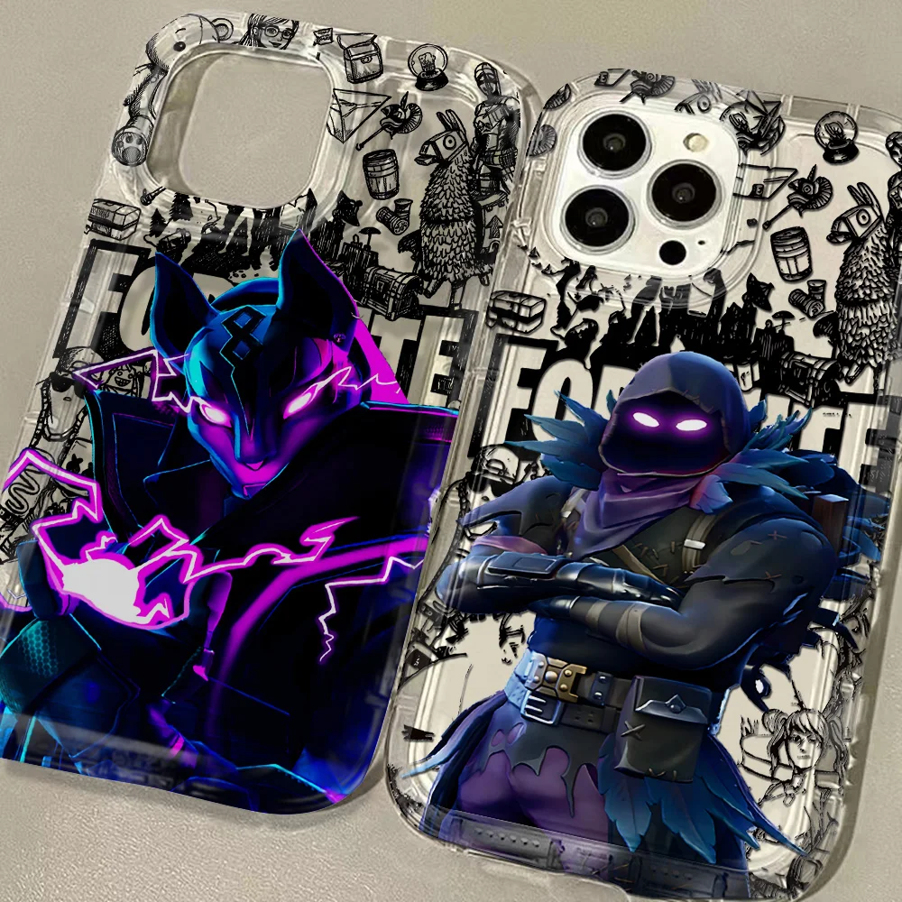 Hot Game Fortnites Phone Case For Samsung Galaxy S25 S24 S23 S22 S21 S20 S10 Note20 Note10 FE Ultra Plus 4G 5G Clear Back Cover