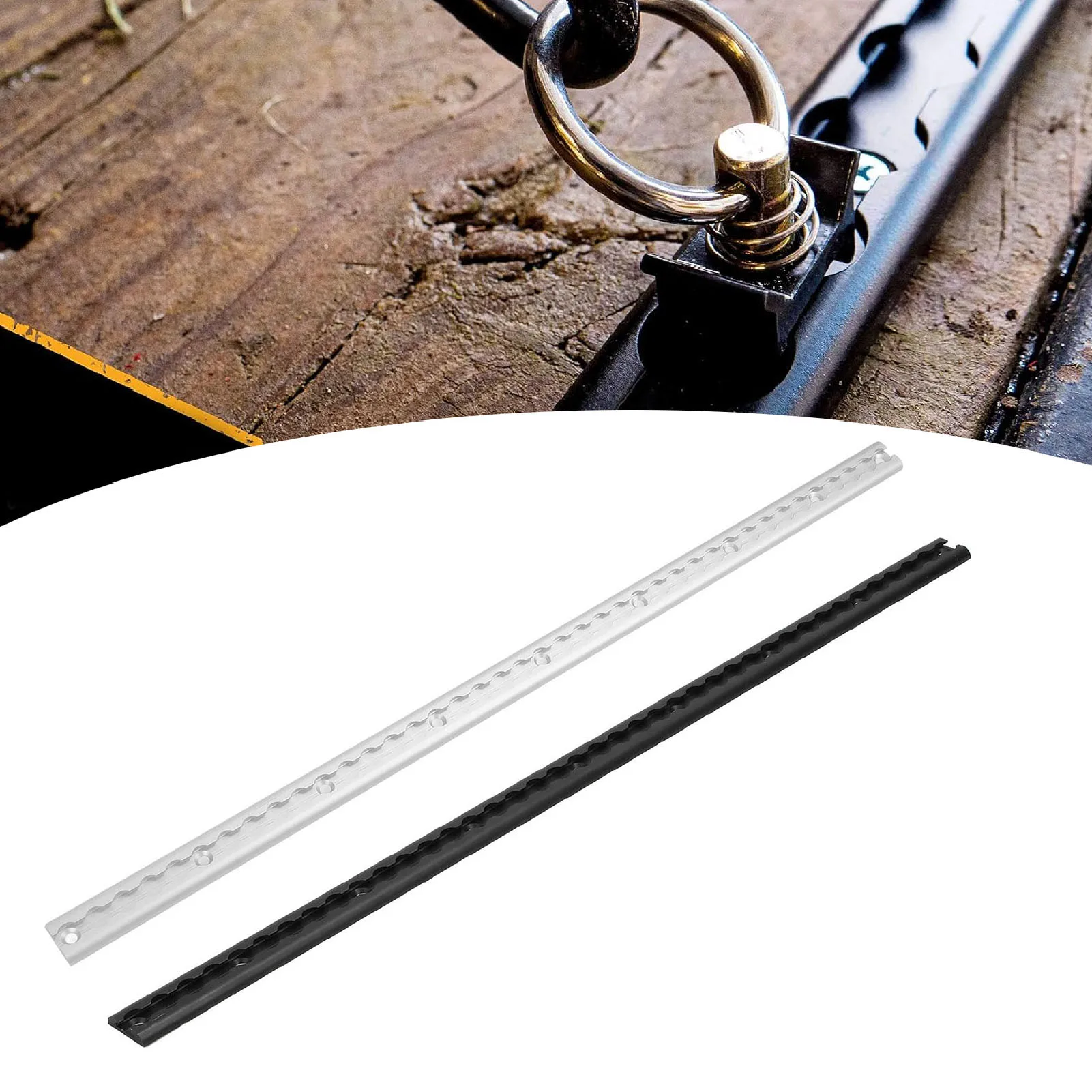 

1Pc 3.3ft Tie Down L Track Rail with Drilled Hole Sturdy Structure Robust Aluminum Airline Rail for Truck Beds Trailers