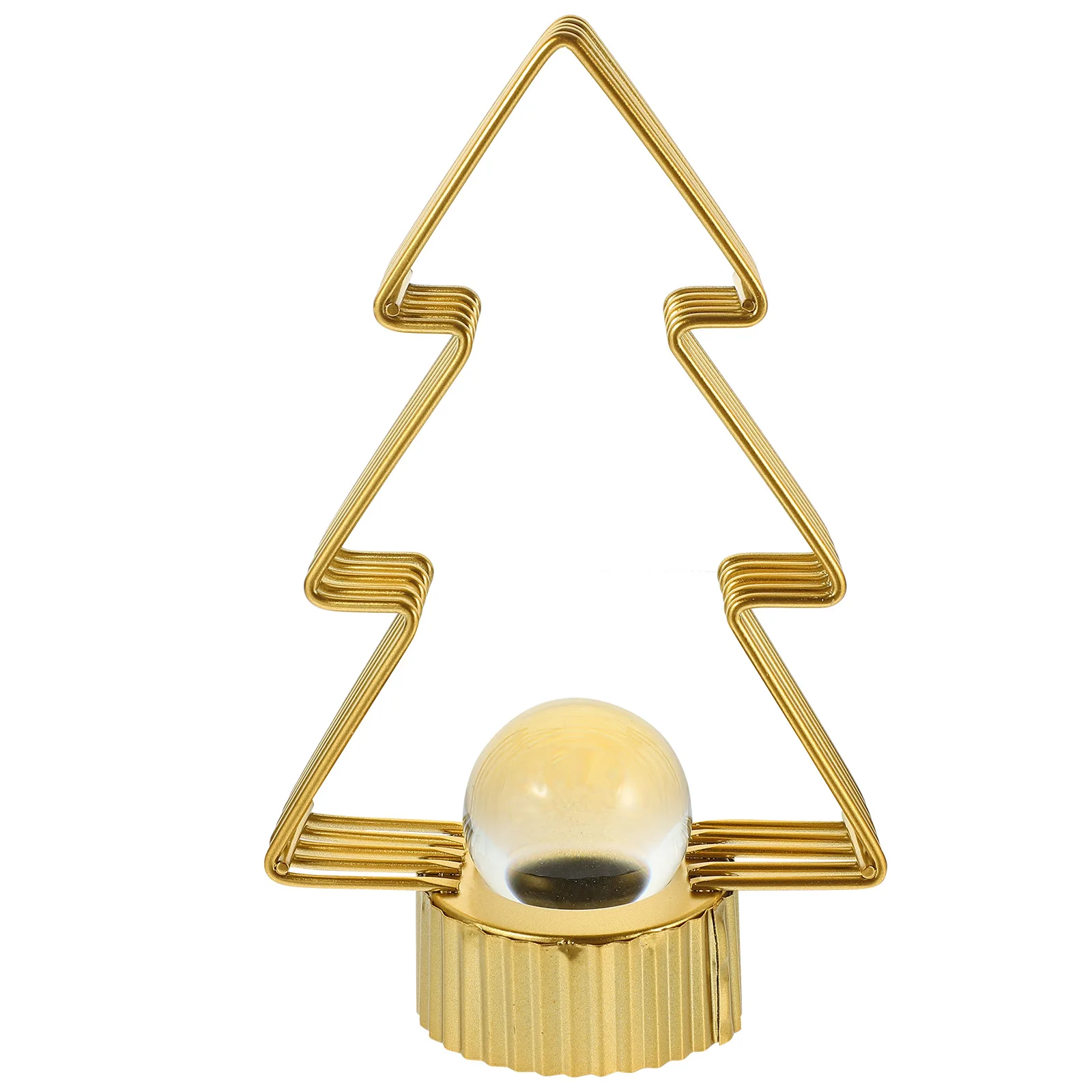 

Compact Glass Iron Xmas Tree Decorative Miniature Tabletop nament Creative Centerpiece Desktop Christmas Adornment Home Festive
