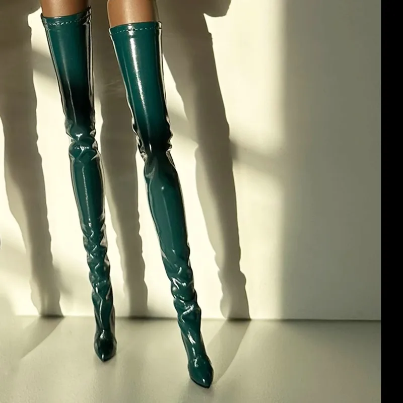 1/6 Scale Female Action Figures Pointed High Heels Knee High Boots Shoes Model Fit FR2 Nu.face FR Poppy Parke Body Hobbies