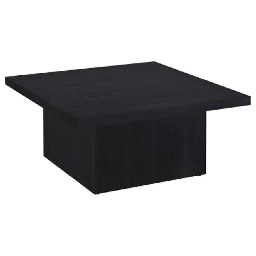 

Home Furnishings - Devar - Wood - Square Coffee Table with Plinth Base Geometric Design and Contemporary Style - Living Room -