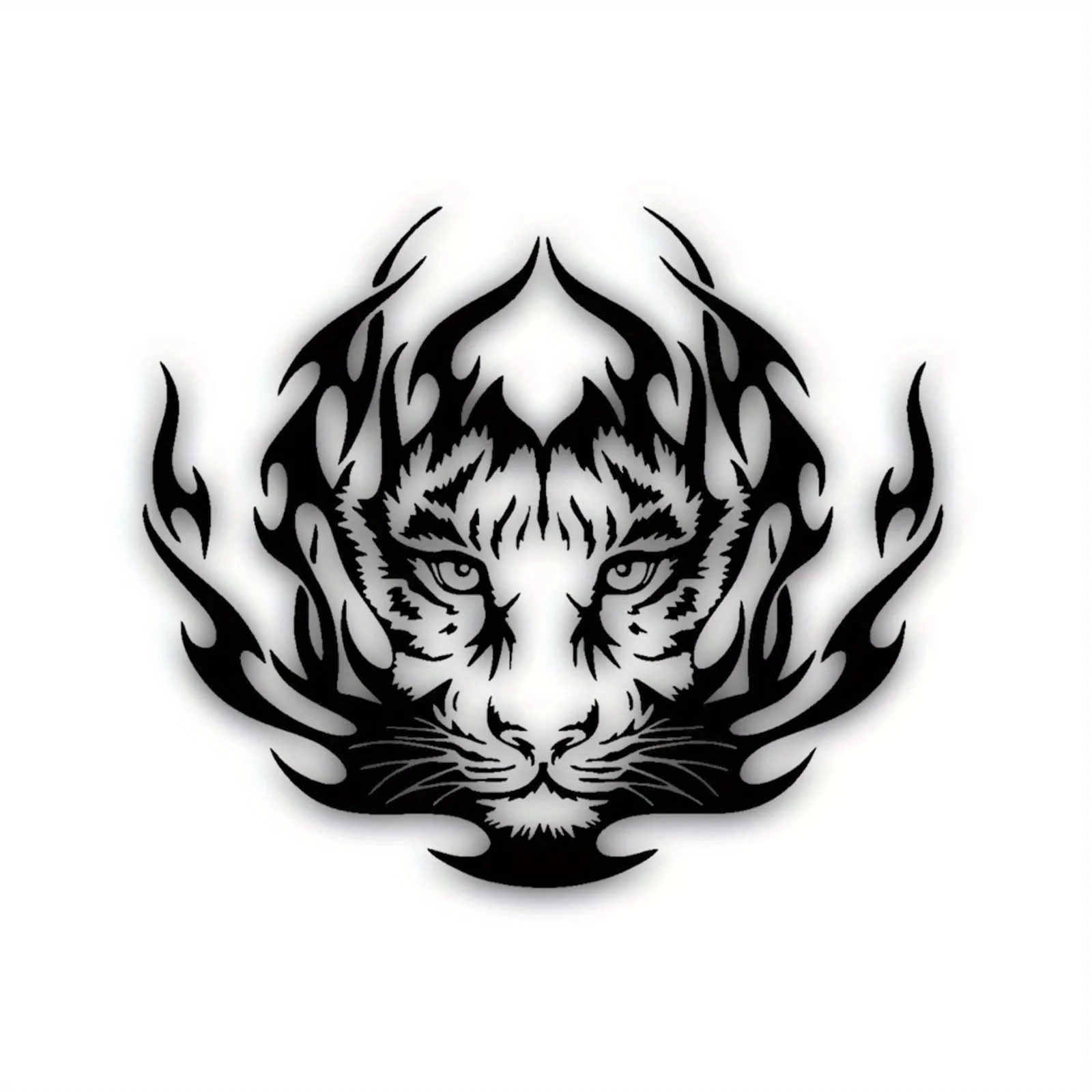 

4 шт./компл. голова тигра с эмблемой пламени, наклейка на автомобиль, мотоцикл, шикарная наклейка для кузова авто, отличительный мифический автомобиль