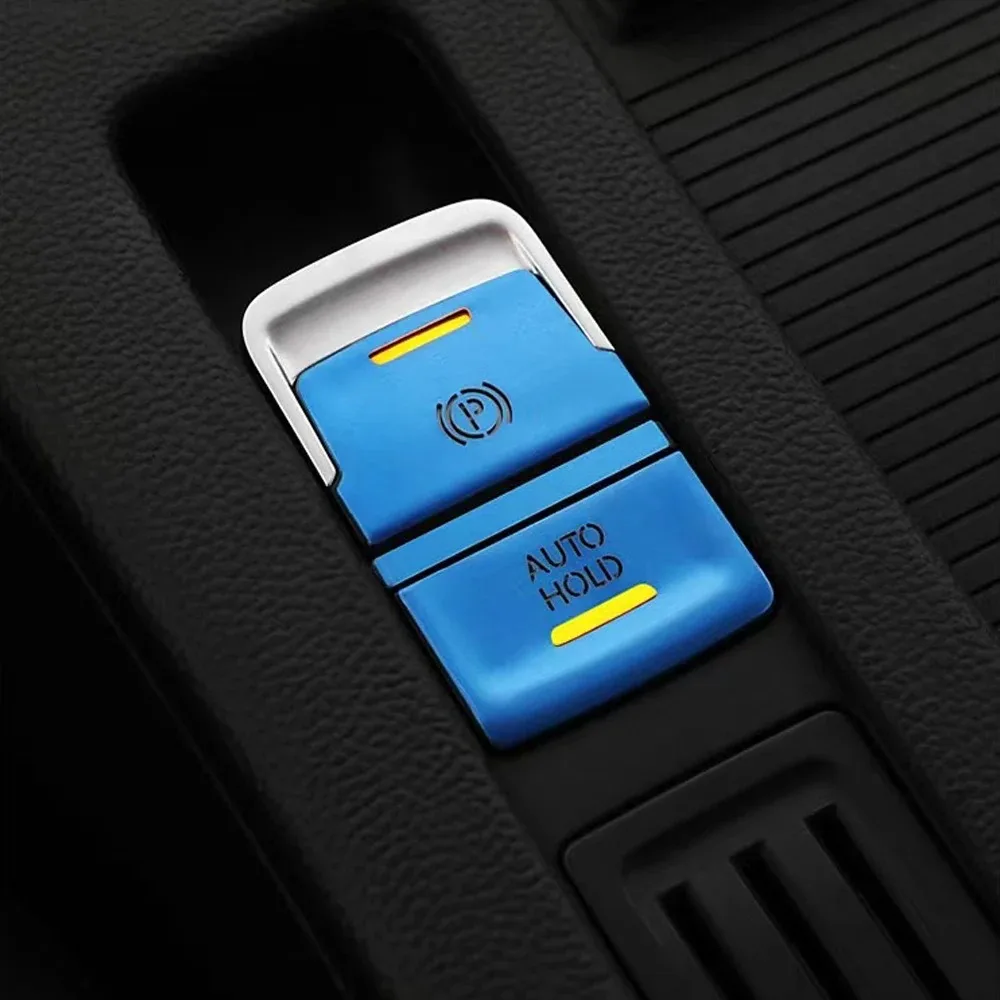 Car Handbrake Auto Hold P Switch Button Sticker Cap Cover Trim For VW Golf 7 7.5 MK7 AT 2015-2019 Protection Accessories - view 3