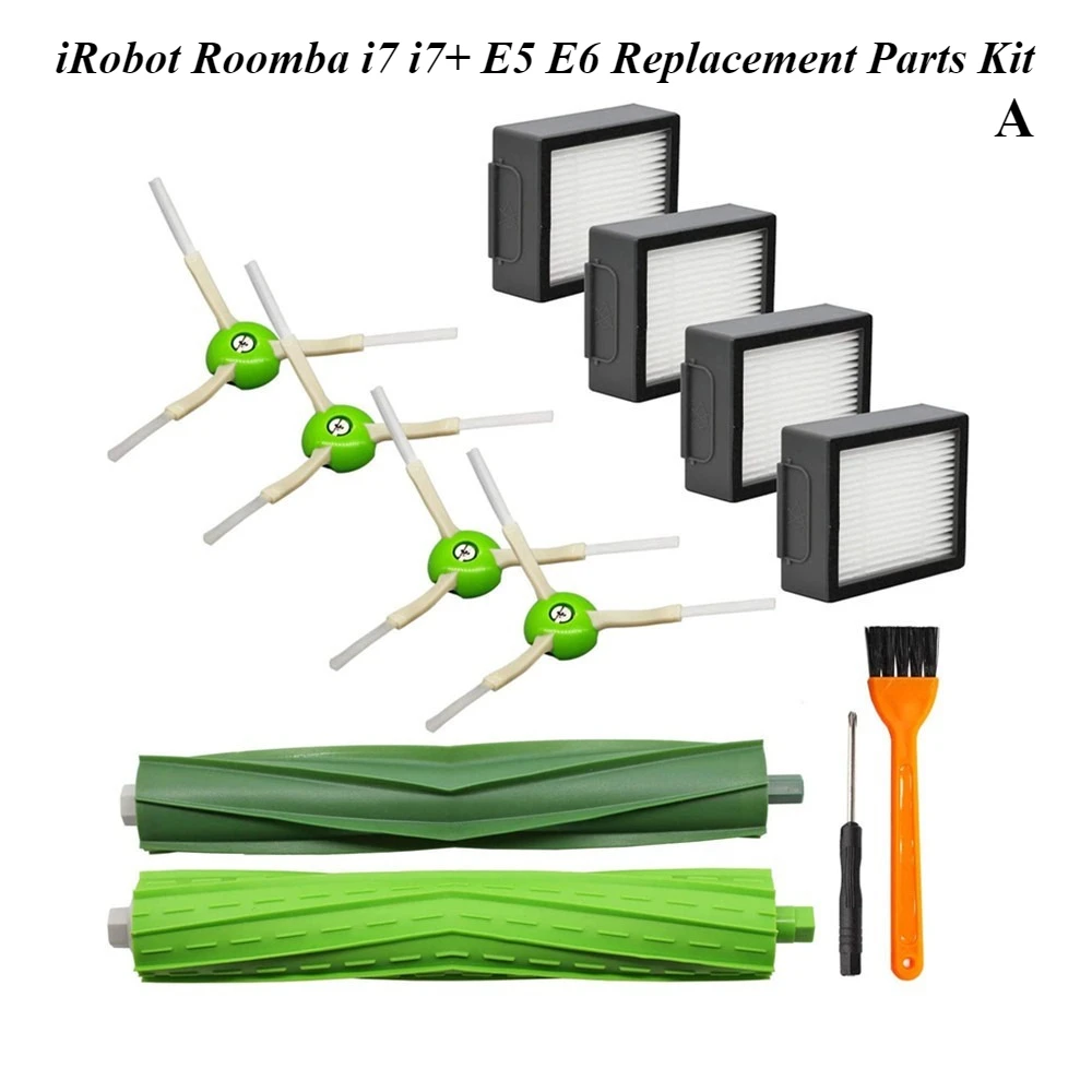 

iRobot Roomba i7 i7+ E5 E6 Replacement Parts Kit - Complete Cleaning Bundle