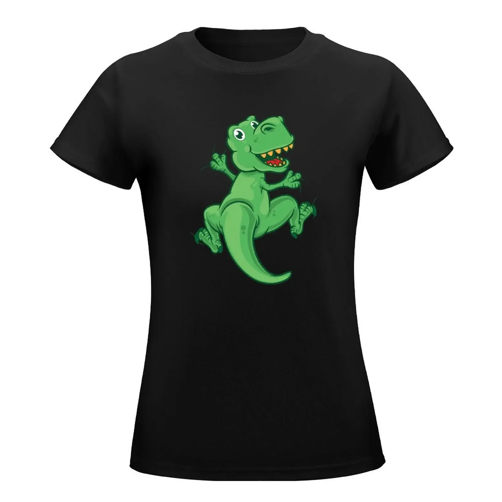 Climb time T-Rex T-Shirt cute tops sweat plus sizes plus size tops Women clothes