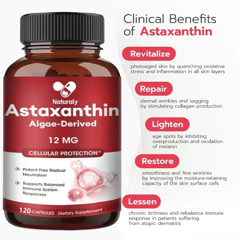 Astaxanthin Extract Capsules Promotes Cardiovascular Health and Accelerates Metabolism Antioxidant Supplement