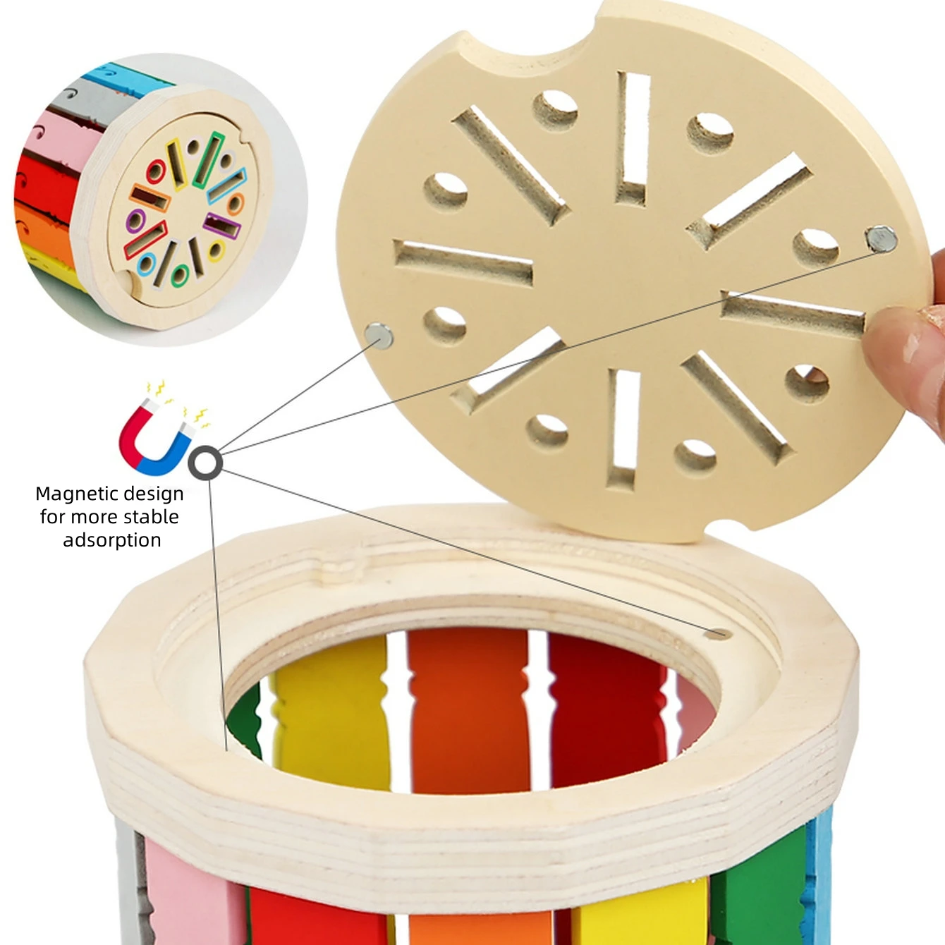 Seau de Classification de forme de couleur Montessori pour enfants, tasse de Classification pour bébé, exercice de mouvement fin, jouets en bois pour éducation précoce