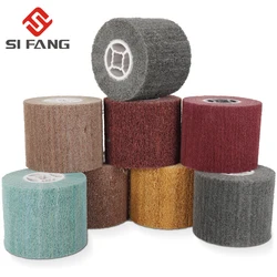 Non-Woven Nylon Flap Brush Satin Drawing Polishing Deburring Drum Wheel for Stainless Steel 100*120mm