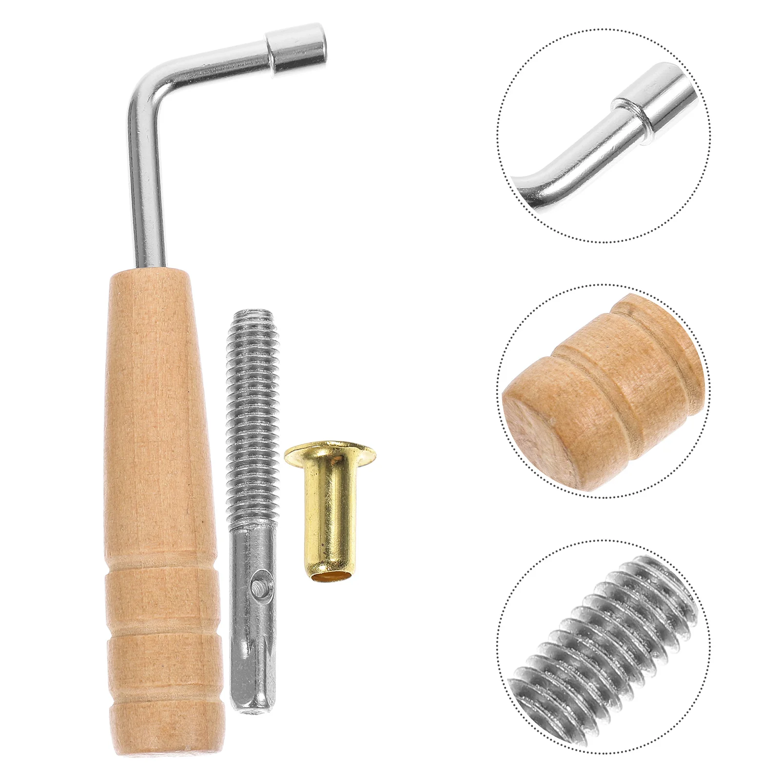 

Lyre Accessories Harp String Pegs Replacement Tuning Pin Accessory Keys Metal Wood Part Wrench