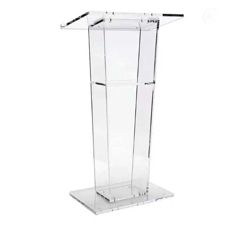 Acrylic Information Desk Plexiglass Transparent Conference Desk Award Receiving Speech Master of Ceremonies Lecture Desk