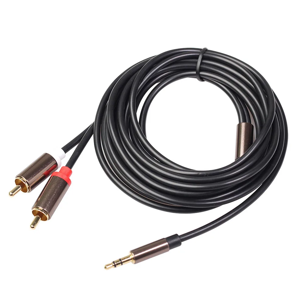 

1 Meter All Copper Gold-Plated 3.5 Revolution 2RCA Dual Lotus Phone Computer Connection Amplifier Subwoofer Audio Cable