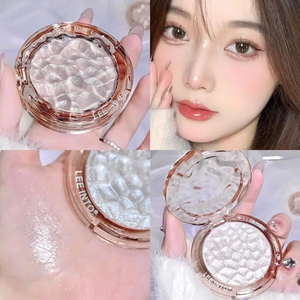 New Diamond Sparkling Powder Highlight Mashed Potato Glitter Palette Contour Highlighter White Pearlescent Makeup High-glos Y9Q1