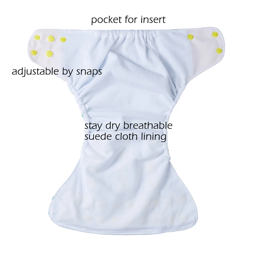 Thank u Mom Baby Cloth Diapers One Size Fit All Reusable Ecological Diapers for 3-15KG Infants Stay-dry Inner