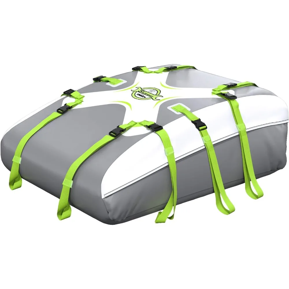 

Car Roof Bag Rooftop Cargo Carrier,Waterproof Cargo Roof Bag for Most Vehicles with/Without Roof Rack (Classic Gray-Green)
