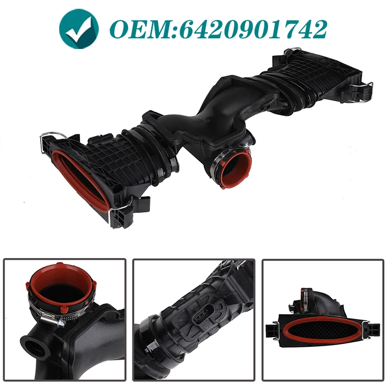 4/5 PINS Engine Air Duct Intake Manifold Air Mass Meter For Mercedes-Benz W212 W204 W166 A6420901742 6420901642 A6420900048