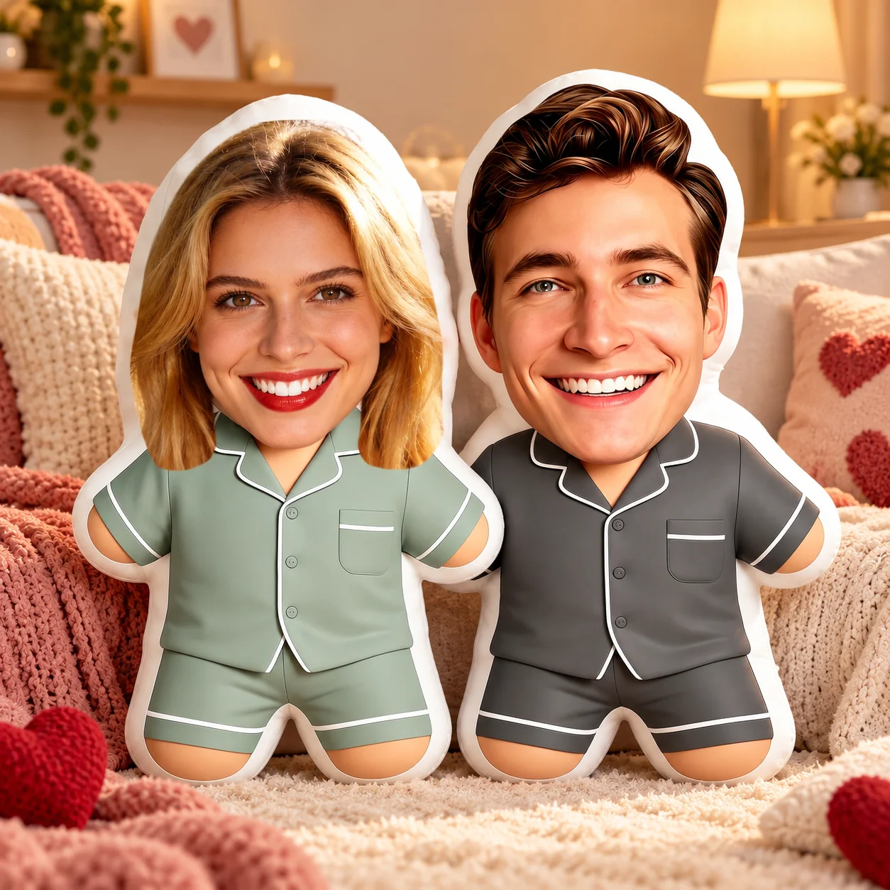 Custom Face Pillow Personalized Photo Human Shape Pillow Custom Head Doll Pillow Soft Stuffed Cushion Birthday Anniversary Coupl