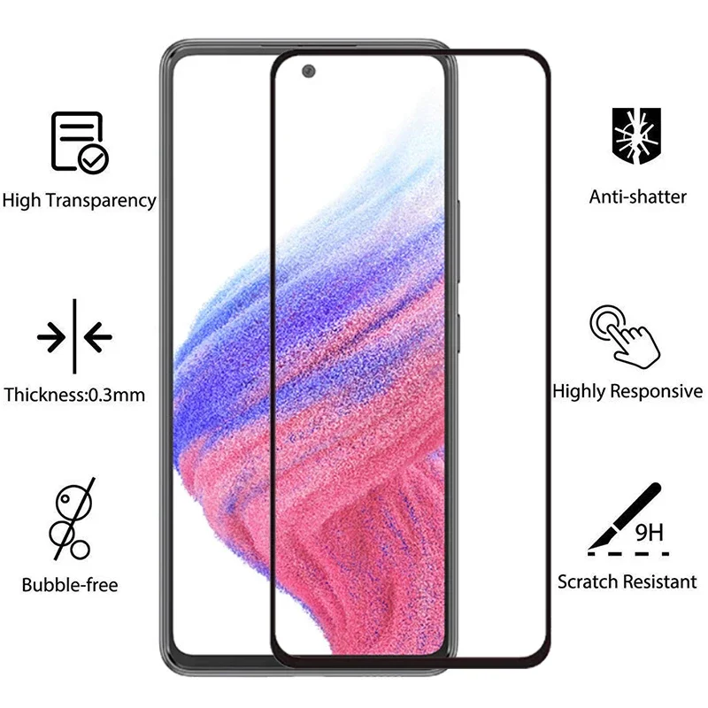 tempered glass for samsung a53 5g protective glass screen protector on galaxy a 53 53a film samsun samsumg samsunga53 galaxya53