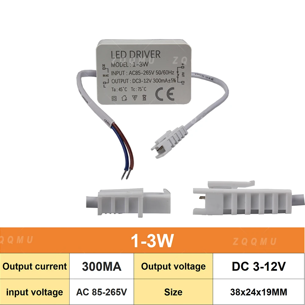 LED Driver Power Supply Transformer AC85-265V 1-3W 3-5W 4-7W 8-12W 12-18W 18-25W 25-36W 36W Constant Current for LED Lighting