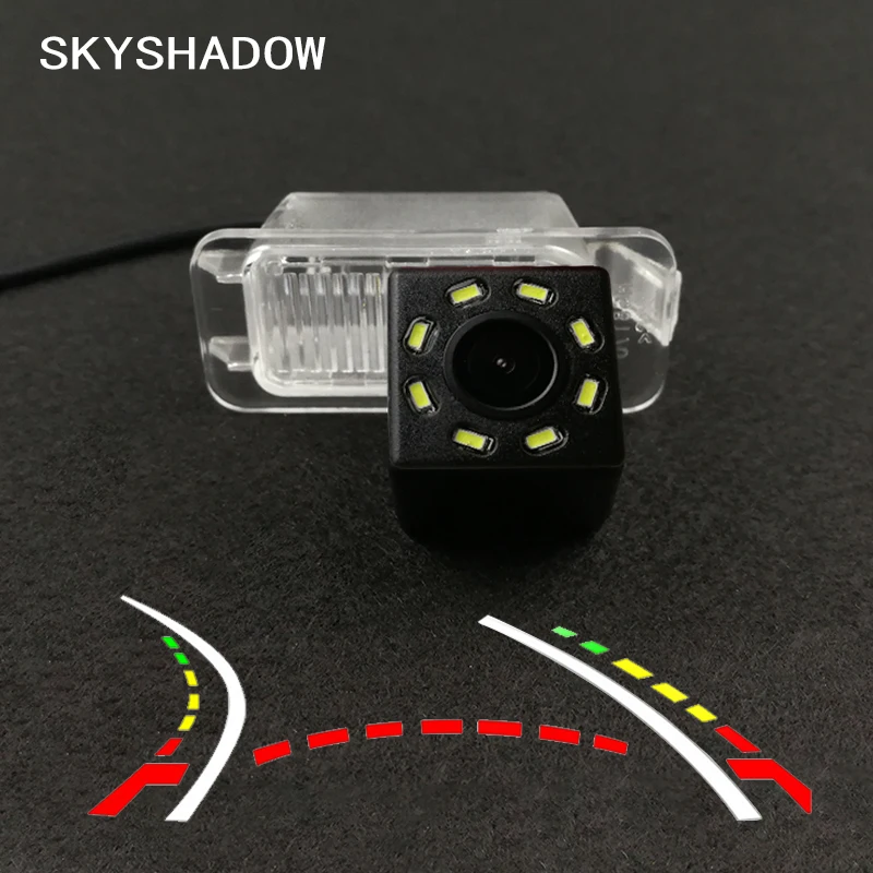 HD bezprzewodowy samochód CCD tylna kamera Fisheye 12led dynamiczny uchwyt noktowizyjny dla Ford Fiesta Focus 2 S Max Mondeo Kuga Escape 2013