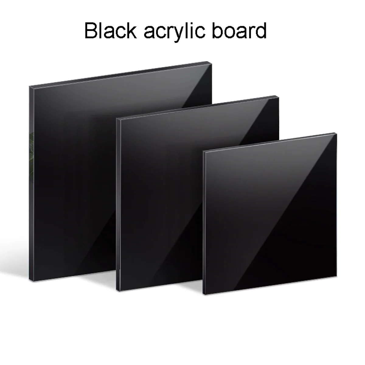 Thick 2mm-10mm Glossy Black Acrylic Sheet Board Organic Glass Polymethyl Methacrylate 100*100 150*150 150*200 200*200 300*300mm