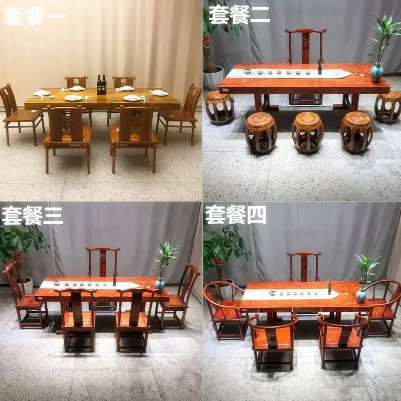 table Aokan solid wood tea    walnut ebony boss desk log dining