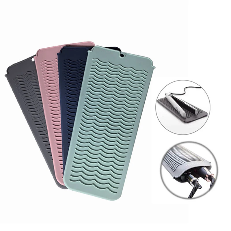 New 1PC Multifunctional Silicone Heat Resistant Pad Insulation Mat For Hair Straightener Heat Curling Stick Curler Flat Irons